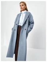 Zarina Пальто из вискозы, цвет Голубой, размер S (RU 44)