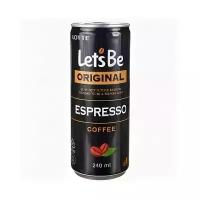 Кофейный напиток Lotte Let's Be Espresso, безалкогольный, негазированный, 240 мл