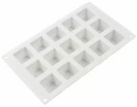 Форма для выпечки силиконовая для пирожных SPC-0307 26 x 15 x 3.2 см "кубики"- 15 ячеек