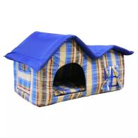 Домик для кошек, для собак Darsi с двойной крышей 75х40х46 см