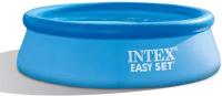 Семейный бассейн INTEX/надувной бассейн круглый с диаметром 244см/быстрая установка/синий