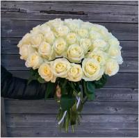 51 роза Премиум - Белый - 50см