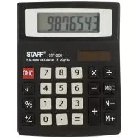 Калькулятор настольный STAFF STF-8008 (коробка) черный