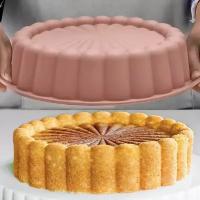 Форма для выпечки силиконовая, круглая, размер 20х6.5см / Форма для кекса, пирога, коржа, паштета, круг, фигурная
