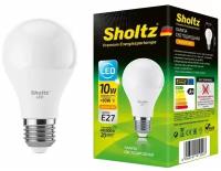 Светодиодная лампа Sholtz груша 10Вт E27 2700К А60 175-265В пластик