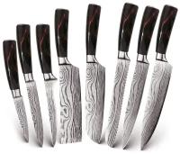 Набор кухонных ножей Spetime 8-Pieces Kitchen Knife Set 8 RE01KN8 (Red)