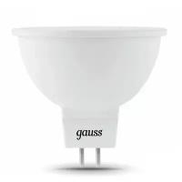 Лампа светодиодная gauss, LED MR16 GU5.3 7W 4100K GU5.3, JCDR, 7Вт, 4100К