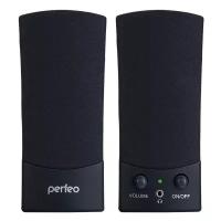 Колонки Perfeo "UNO" 2.0, мощность 2х0.5 Вт (RMS), чёрн, USB