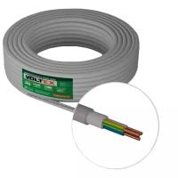 Силовой кабель NYM-J 3х2.5 сер (10) ЗП Voltex