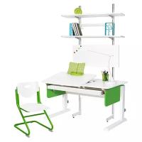 Комплект Астек-Элара стол + стул + стеллаж металлический Лидер