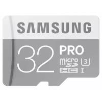 Карта памяти Samsung microSDHC PRO UHS-I U3 90MB/s + SD adapter