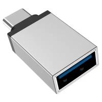 Переходник OTG USB - USB Type-C Borofone BV3 - Серебристый
