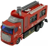 Пожарный автомобиль Нордпласт 9/0025, 1:48, 30 см, красный/черный