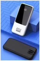 Портативный аккумулятор SZX / Повербанк 10000mah / Быстрая зарядка PD 20W 5A / для iPad, iPhone, Android / 2USB+кабельType-C, Micro / Черный