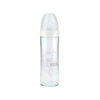 NUK New Classic бутылочка стеклянная с соской из силикона, 240 мл с 6 мес