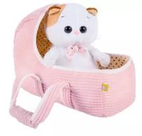 Мягкая игрушка Basik&Co Кошка Ли-Ли baby в люльке 20 см