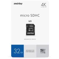 Micro SDHC карта памяти Smartbuy 32GB U3 V30 A1 Advanced R/W up to 90/55 с адапт (SB32GBSDU1A-AD)