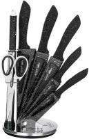 Набор ножей с ножницами и мусатом на пластиковой подставке, 8 предметов Agness (175257)