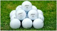 Мячи для гольфа TITLEIST Pro V1, белые, 40 штук (TITLEIST Pro V1 Mint Condition Refinished Golf Balls, Pack of 40 (White))
