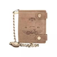 Бумажник Klondike Tim Bike, коричневый, 10,5x12,5x2,5 см