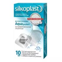 Silkoplast Aqua Protect пластырь бактерицидный с серебром влагостойкий прозрачный, 10 шт.