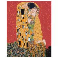 Золотой поцелуй, Густав Климт Раскраска картина по номерам на холсте Живопись по номерам Z-AB186