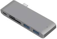 USB хаб адаптер 5 в 1 для Macbook Pro/Адаптер для ноутбука Reliable streel Type-C с зарядным портом