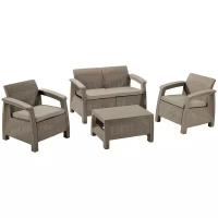 Комплект мебели Allibert Corfu set (диван, 2 кресла, стол)