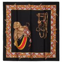 Черный женский платок с рисунками CLUBSETA 12984