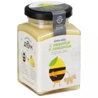 Крем-мёд "медовый ДОМ", натуральный цветочный с лимоном и имбирем 320г