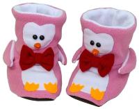 Тапочки Пингвины розовые с белым размер 26-27