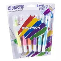 Набор гелевых карандашей для рисования Bondibon 6 цветов, CRD