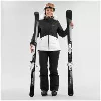 Куртка лыжная женская черно-белая 180 WEDZE