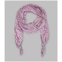Двойной шарф-долька Оланж Ассорти с узелками серия Хорошие гены, розовый/серый