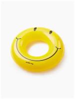 121016, Круг для плавания детский Happy Baby круг надувной спасательный SMILE круг для плавания, желтый