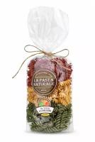 Макароны La Pasta Naturale Фузилли со шпинатом, свеклой и тыквой, 300 г