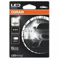 Лампа автомобильная светодиодная OSRAM WARM WHITE W5W 2850WW-02B 12V 1W W2.1×9.5d