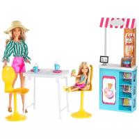 Набор игровой Barbie Магазин Кафе-мороженое (с куклами) GBK87