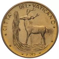 Монета Банк Ватикана 20 лир 1977 года