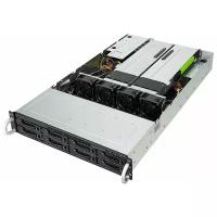 Сервер ASUS RS720-E9-RS8-G без процессора/без ОЗУ/без накопителей/количество отсеков 2.5" hot swap: 8/количество отсеков 3.5" hot swap: 8/2 x 1200 Вт/LAN 1 Гбит/c