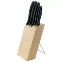 Набор ножей кухон. Fiskars Essential (1023782) компл.:5шт с подставкой черный