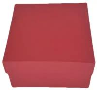 Подарочная коробка квадрат 10х10х6см вишневая