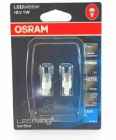 Светодиодная лампа OSRAM 2850BL-02B W5W 12V-LED 1,0W 6800K (W2,1x9,5d) Blue LEDriving premium (блистер 2шт.)