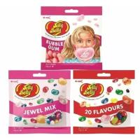 Драже жевательное Jelly Belly Bubble Gum / Jewel Mix / 20 вкусов 3 шт