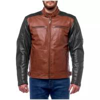 Куртка кожаная MOTEQ Bravo 7, мужской(ие), коричневый/черный, размер S