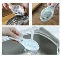Рыбочистка ручная с контейнером для чешуи Kitchen Devices зелёная нож для чистки рыбы с пластиковым лезвием