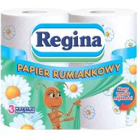 Regina Бумага туалетная ароматизированная с декорацией Ромашка 3 слоя 4 рулона