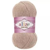 Пряжа для вязания Alize 'Cotton gold' (55% хлопок,45%акрил)ТУ (152 бежевый меланж), 5 мотков