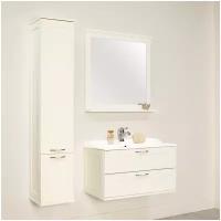 Мебель для ванной Акватон Леон 80 дуб белый (тумба с раковиной + зеркало)