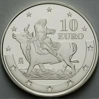 (2003) Монета Испания 2003 год 10 евро "Первая годовщина Евро" Серебро Ag 925 PROOF